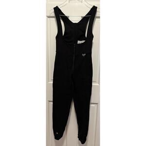 Fera Skiwear Women’s Ski Bib Overalls 8 Short Black Wool Blend